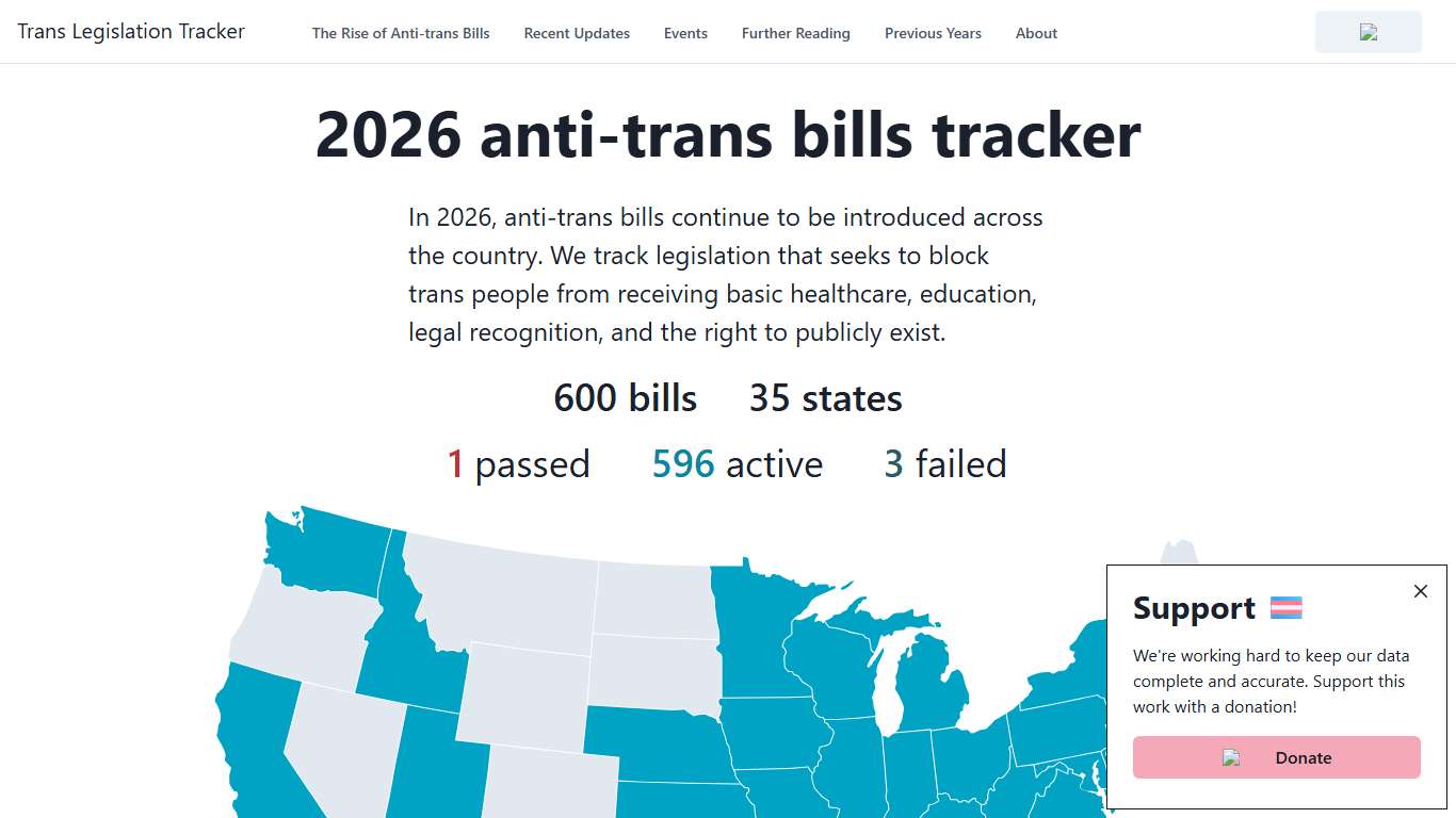 2026 Anti-Trans Bills: Trans Legislation Tracker