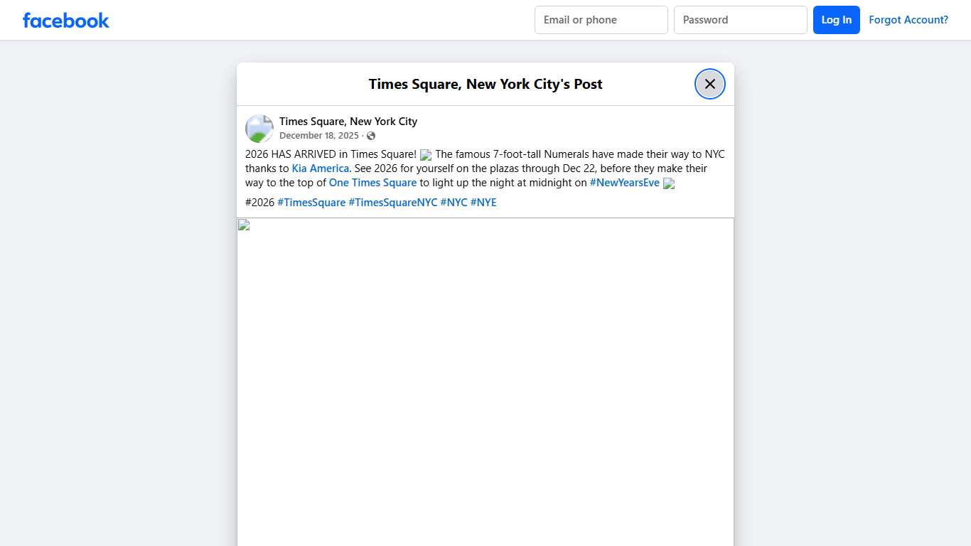 2026 HAS ARRIVED in Times... - Times Square, New York City Facebook